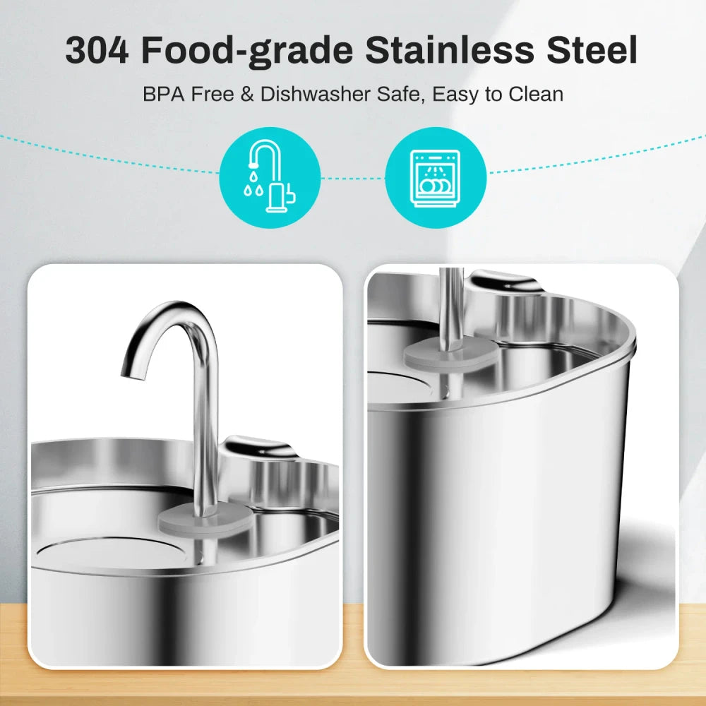 Automatic Stainless Steel Pet Fountain