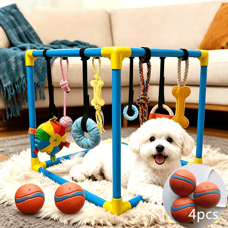 Upgraded 4pcs Heavy-Duty Rubber Dog Chew Balls