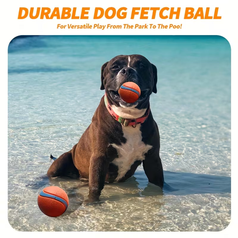 Upgraded 4pcs Heavy-Duty Rubber Dog Chew Balls